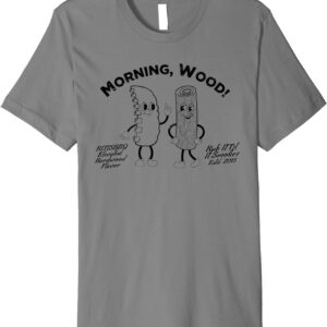 Morning, Wood! Black Print RITISBBQ Premium T-Shirt