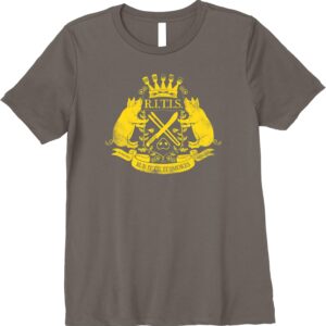 RITISBBQ Distressed Yellow Logo Premium T-Shirt