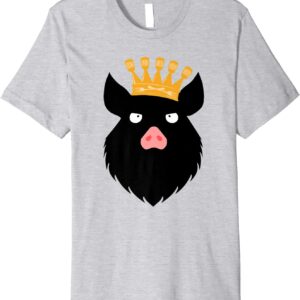 RITISBBQ Bearded Pig Gold Crown Premium T-Shirt
