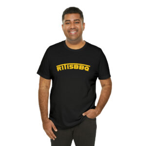 RITISBBQ Curved Text (Yellow) Unisex Jersey Short Sleeve Tee