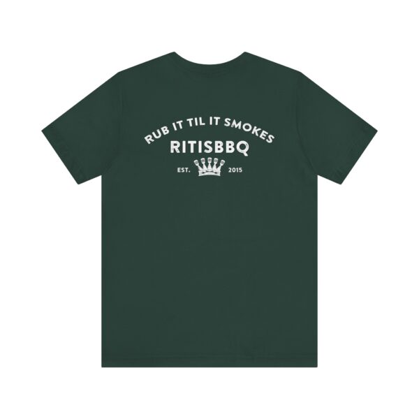 RITISBBQ White Logo Unisex Jersey Short Sleeve Bella+Canvas 3001 Tee - Image 26