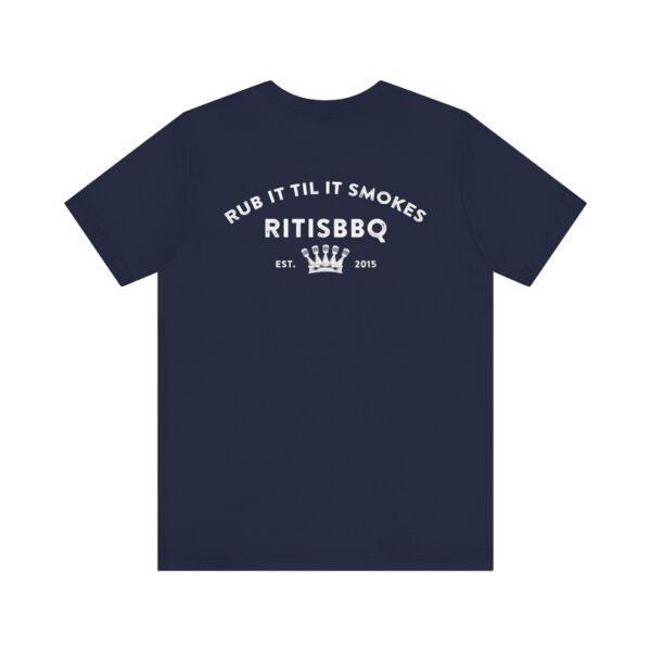 RITISBBQ White Logo Unisex Jersey Short Sleeve Bella+Canvas 3001 Tee - Image 34