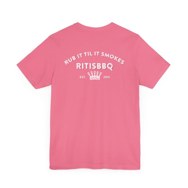 RITISBBQ White Logo Unisex Jersey Short Sleeve Bella+Canvas 3001 Tee - Image 12