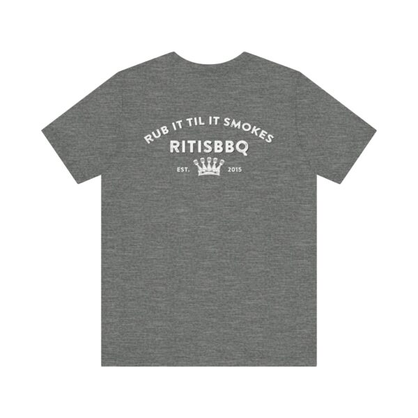 RITISBBQ White Logo Unisex Jersey Short Sleeve Bella+Canvas 3001 Tee - Image 14