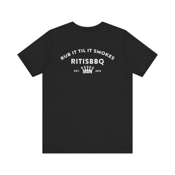 RITISBBQ White Logo Unisex Jersey Short Sleeve Bella+Canvas 3001 Tee - Image 2