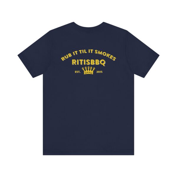 RITISBBQ Distressed Yellow Logo Unisex Jersey Short Sleeve Bella+Canvas 3001 Tee - Image 34