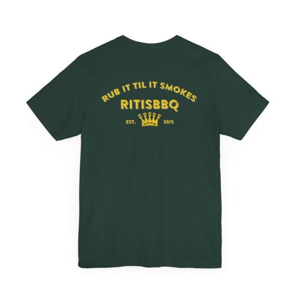 RITISBBQ Distressed Yellow Logo Unisex Jersey Short Sleeve Bella+Canvas 3001 Tee - Image 28