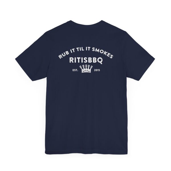 RITISBBQ White Logo Unisex Jersey Short Sleeve Bella+Canvas 3001 Tee - Image 36