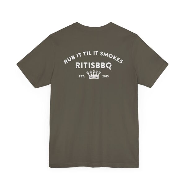 RITISBBQ White Logo Unisex Jersey Short Sleeve Bella+Canvas 3001 Tee - Image 24