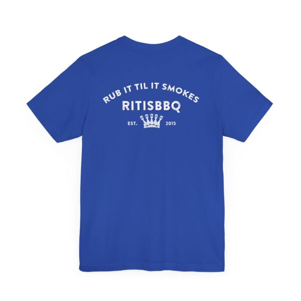 RITISBBQ White Logo Unisex Jersey Short Sleeve Bella+Canvas 3001 Tee - Image 32