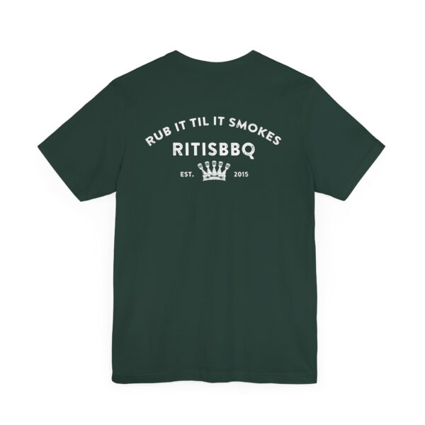 RITISBBQ White Logo Unisex Jersey Short Sleeve Bella+Canvas 3001 Tee - Image 28