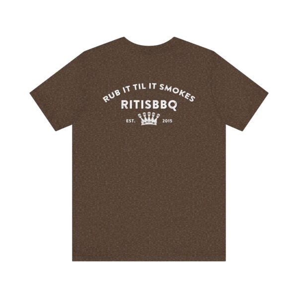 RITISBBQ White Logo Unisex Jersey Short Sleeve Bella+Canvas 3001 Tee - Image 18