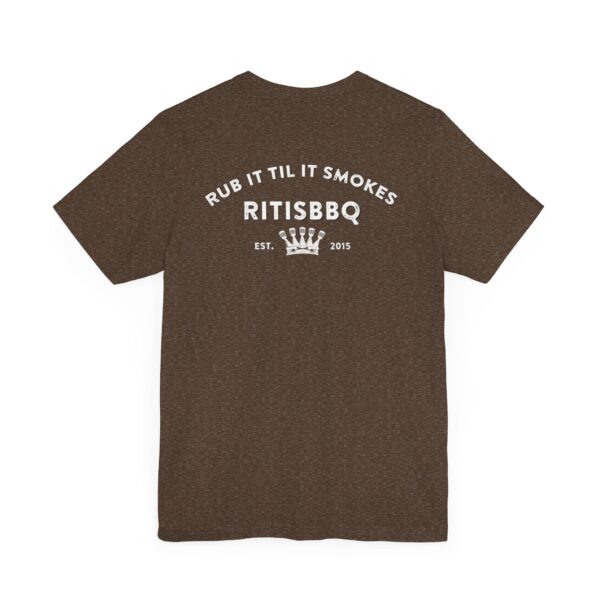 RITISBBQ White Logo Unisex Jersey Short Sleeve Bella+Canvas 3001 Tee - Image 20