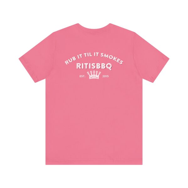 RITISBBQ White Logo Unisex Jersey Short Sleeve Bella+Canvas 3001 Tee - Image 10