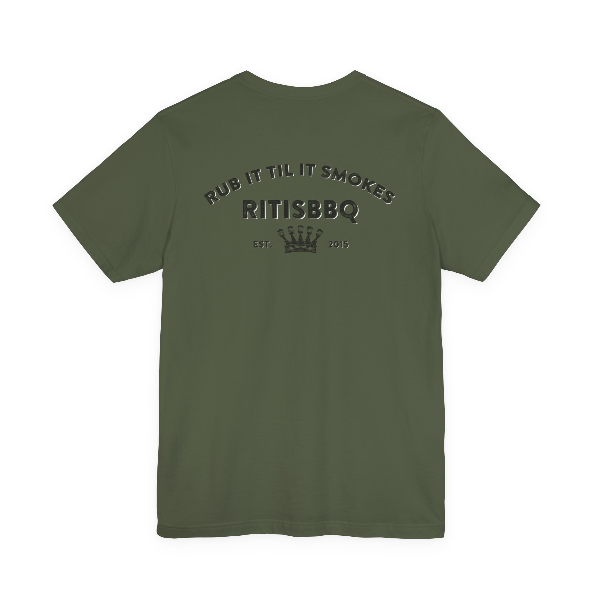 RITISBBQ Black Logo Unisex Jersey Short Sleeve Bella+Canvas 3001 Tee - Image 38