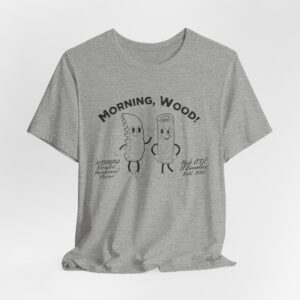 Morning, Wood! Rib Cartoon Saying Good Morning to Firewood
