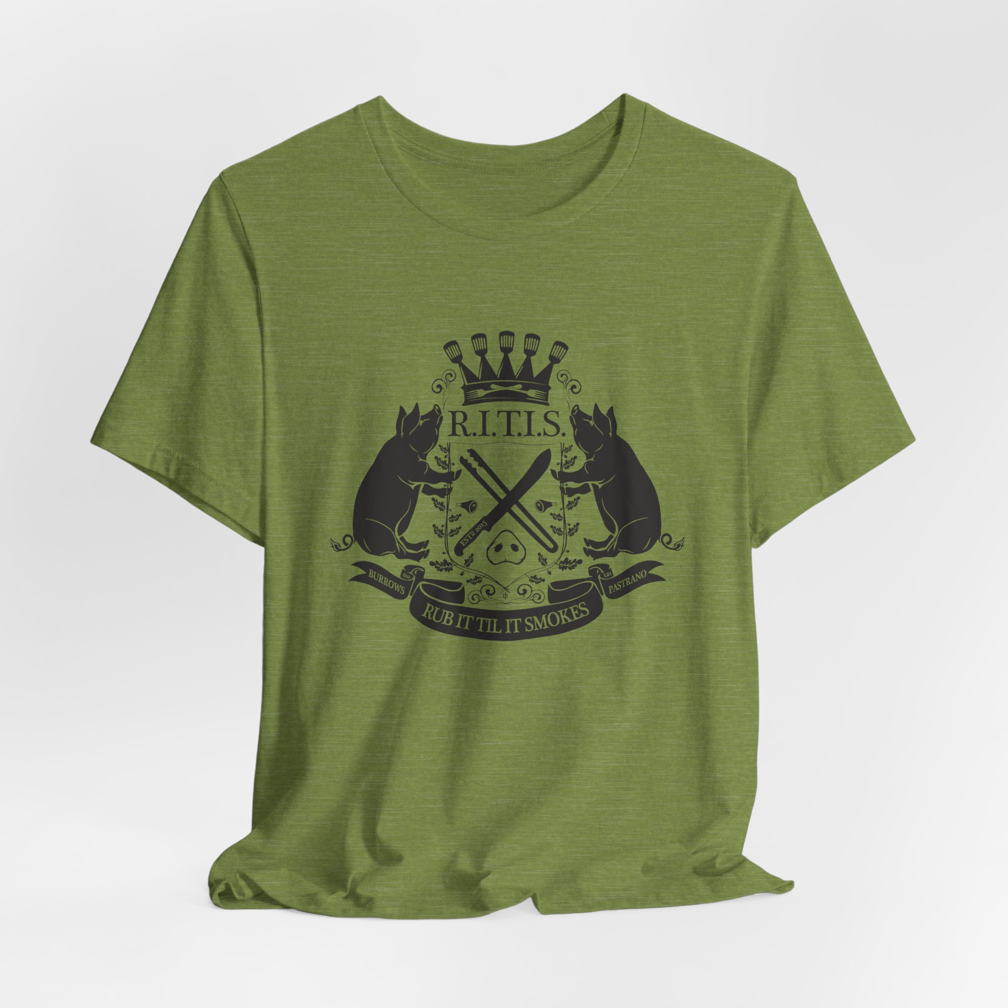 RITISBBQ Black Logo Unisex Jersey Short Sleeve Bella+Canvas 3001 Tee - Image 6