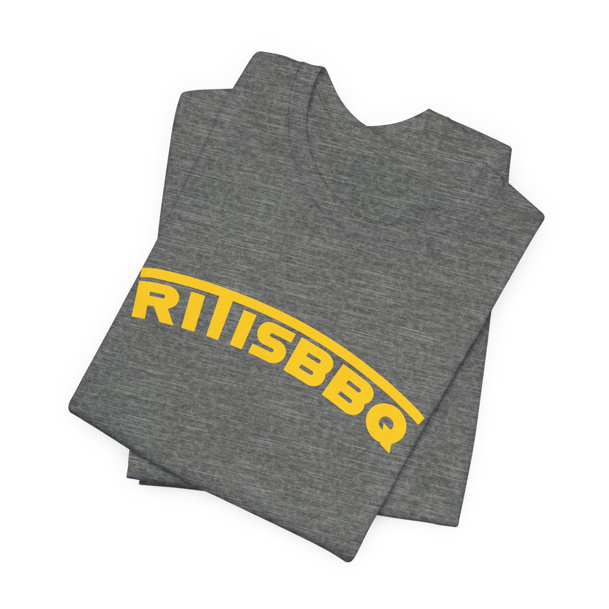 RITISBBQ Yellow Arch Text Unisex Jersey Short Sleeve Bella+Canvas 3001 Tee - Image 20