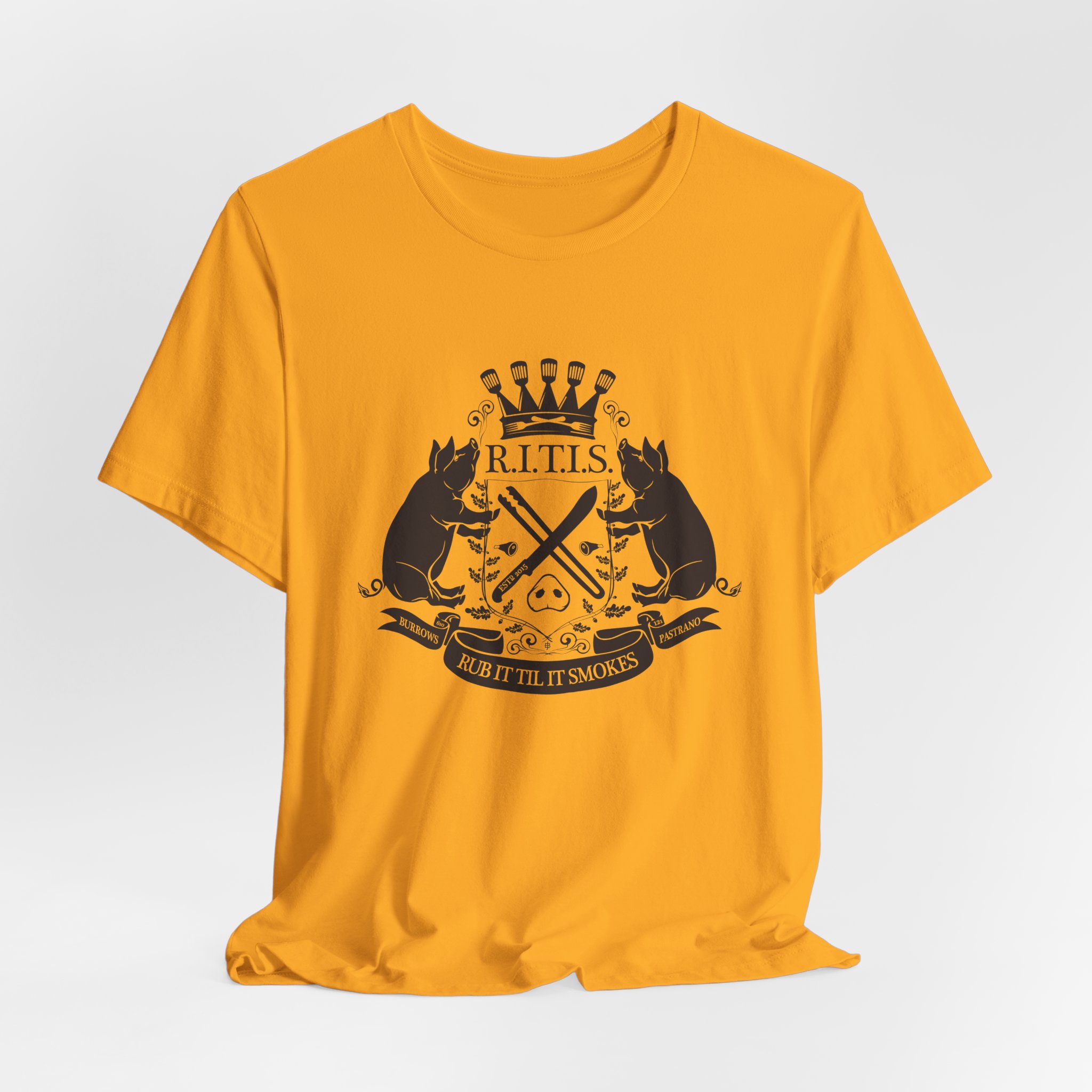 RITISBBQ Black Logo Unisex Jersey Short Sleeve Bella+Canvas 3001 Tee - Image 10