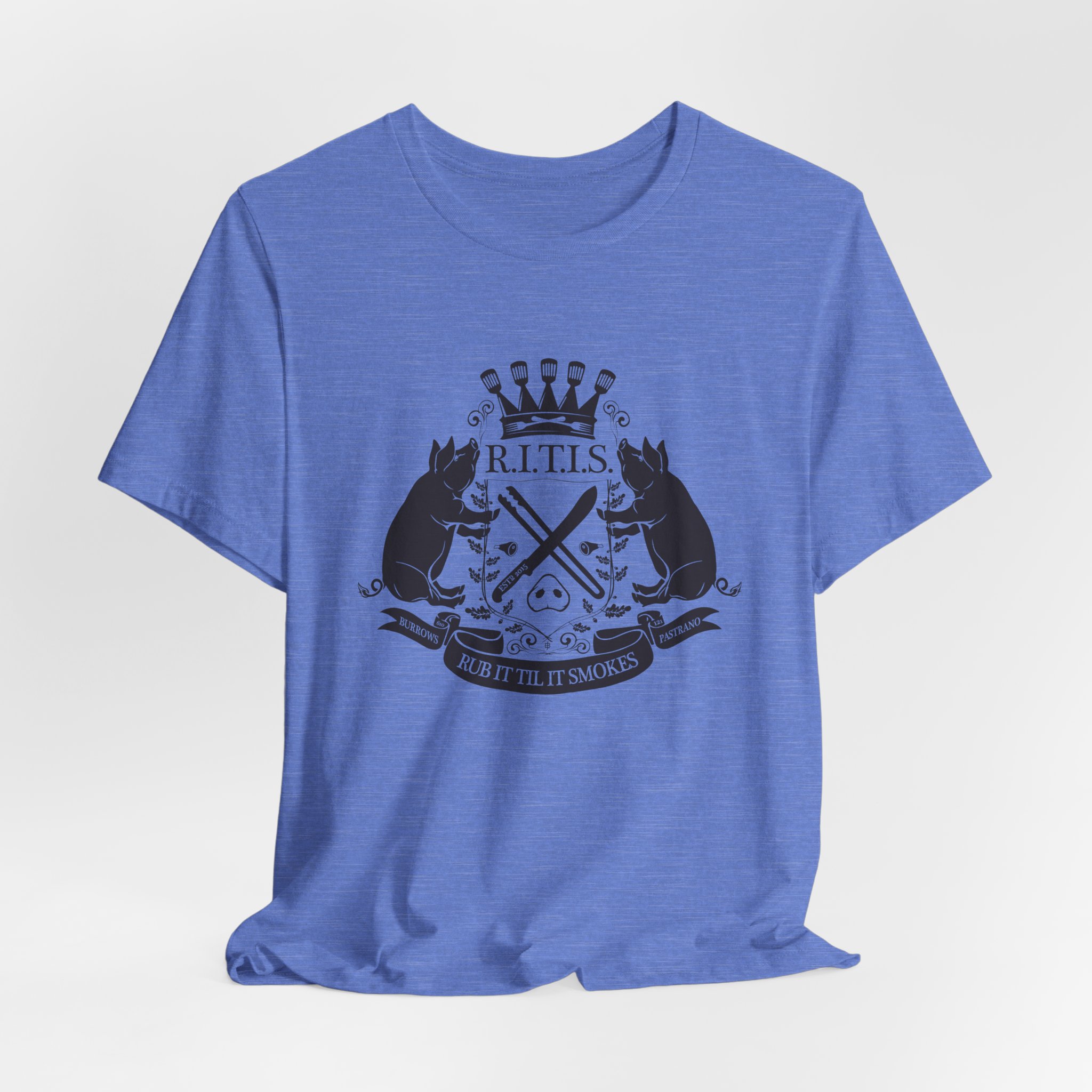 RITISBBQ Black Logo Unisex Jersey Short Sleeve Bella+Canvas 3001 Tee - Image 2
