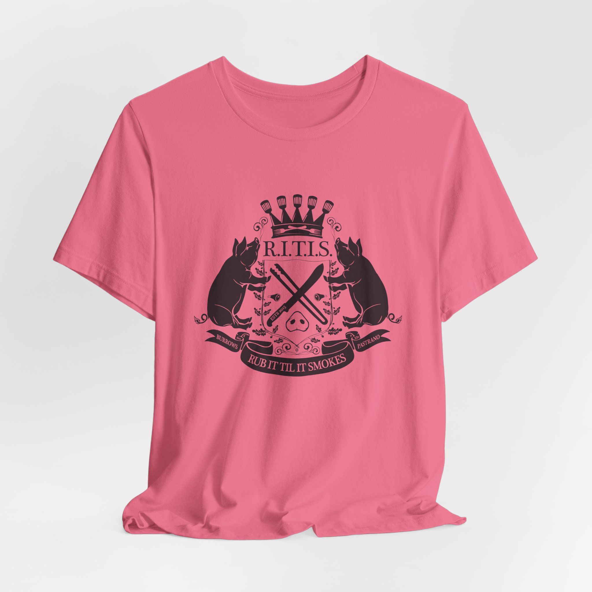 RITISBBQ Black Logo Unisex Jersey Short Sleeve Bella+Canvas 3001 Tee - Image 18