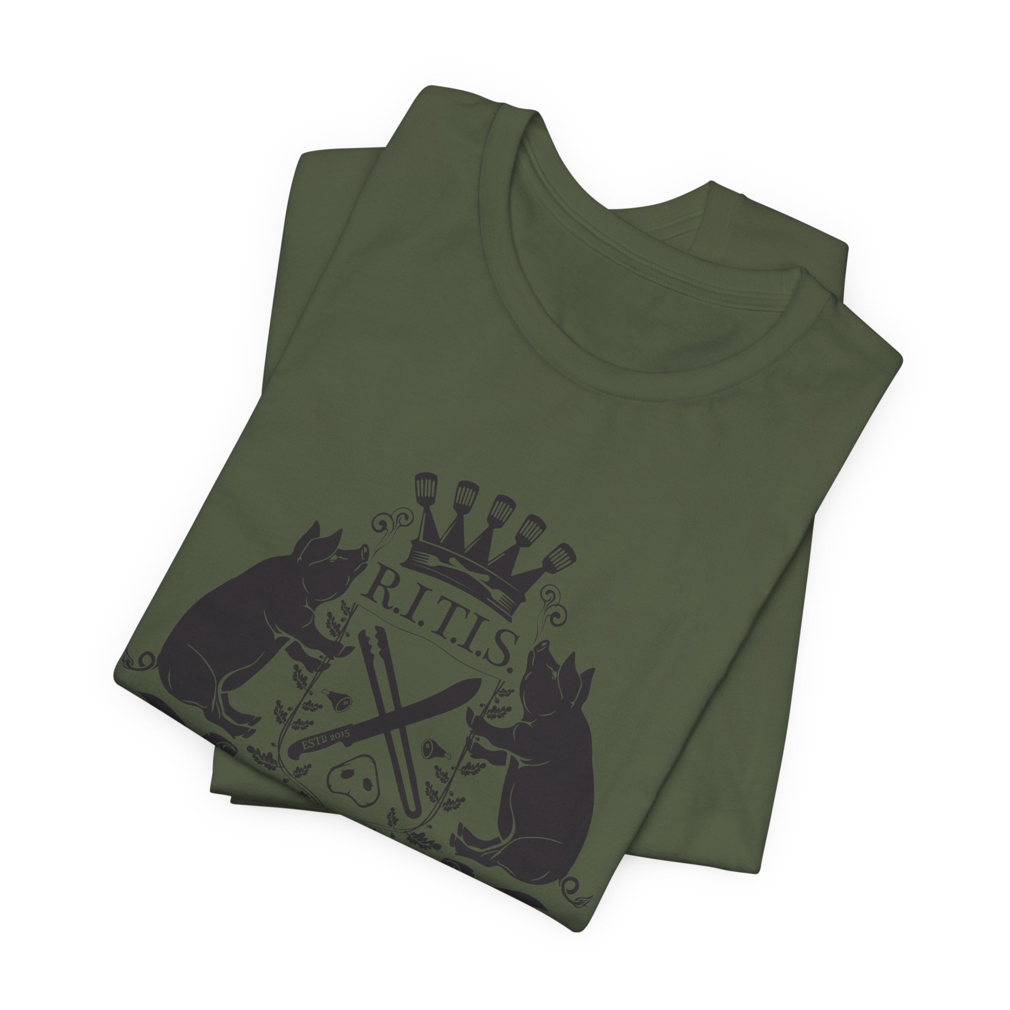 RITISBBQ Black Logo Unisex Jersey Short Sleeve Bella+Canvas 3001 Tee - Image 37