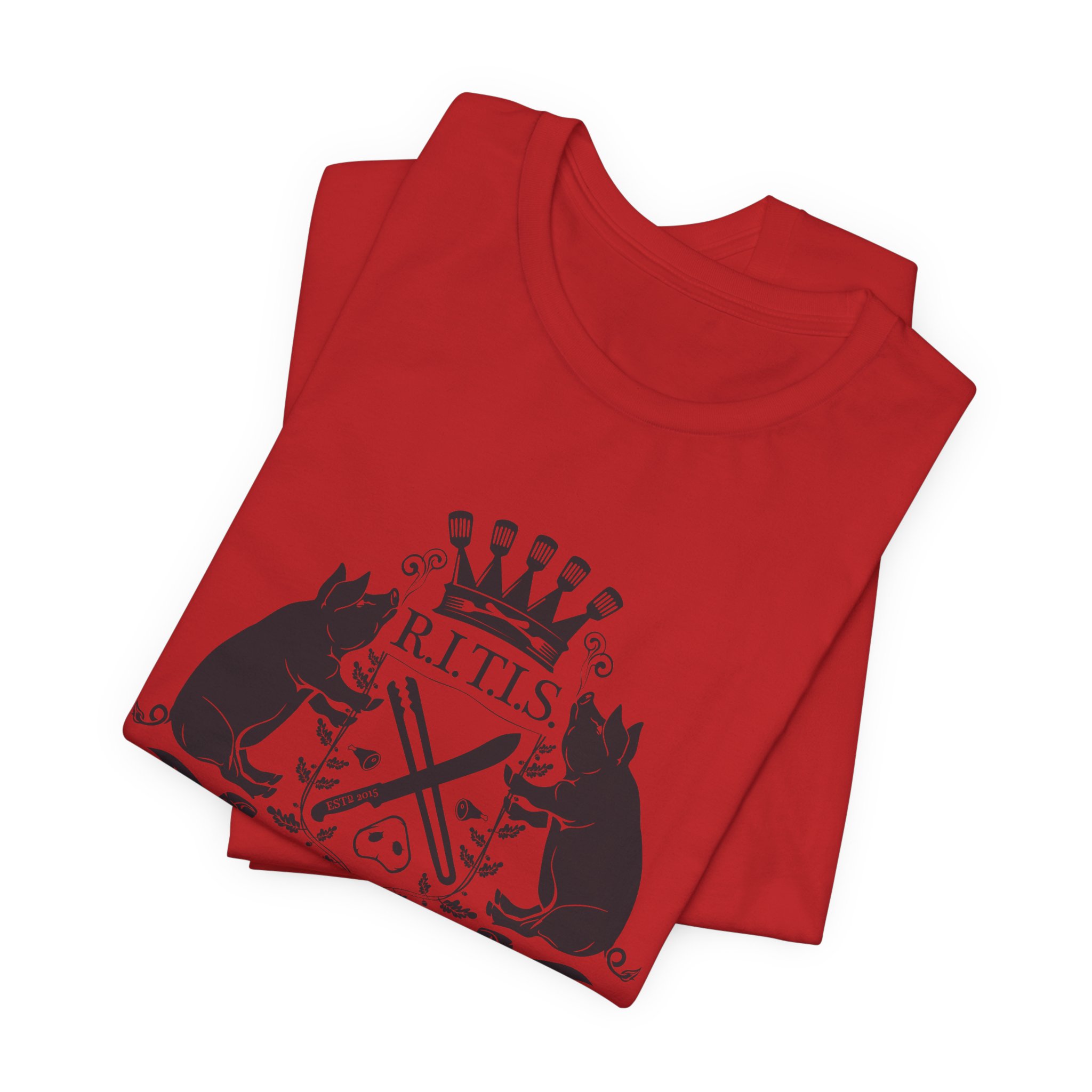 RITISBBQ Black Logo Unisex Jersey Short Sleeve Bella+Canvas 3001 Tee - Image 26