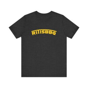 RITISBBQ Yellow Arch Text Unisex Jersey Short Sleeve Bella+Canvas 3001 Tee