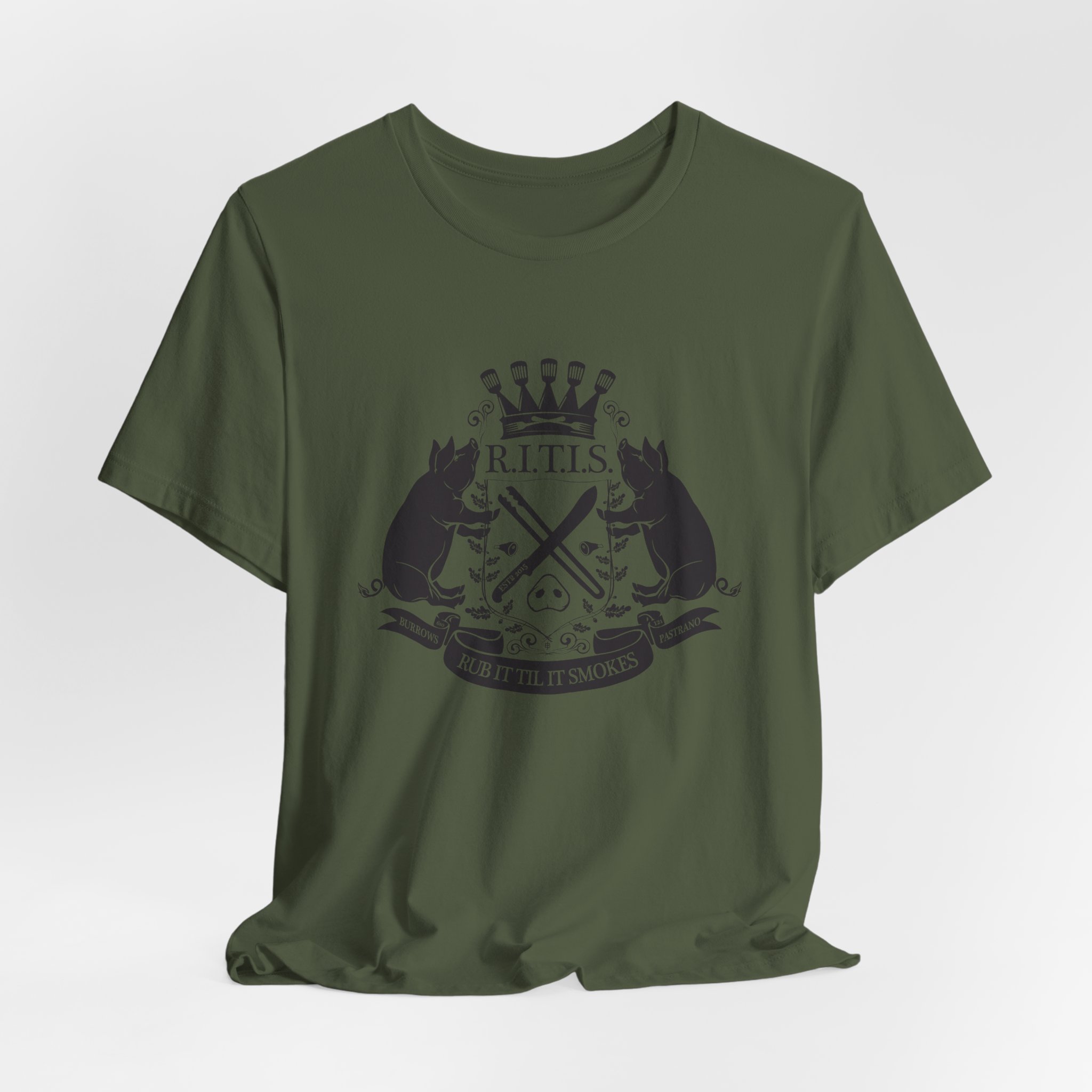 RITISBBQ Black Logo Unisex Jersey Short Sleeve Bella+Canvas 3001 Tee - Image 36