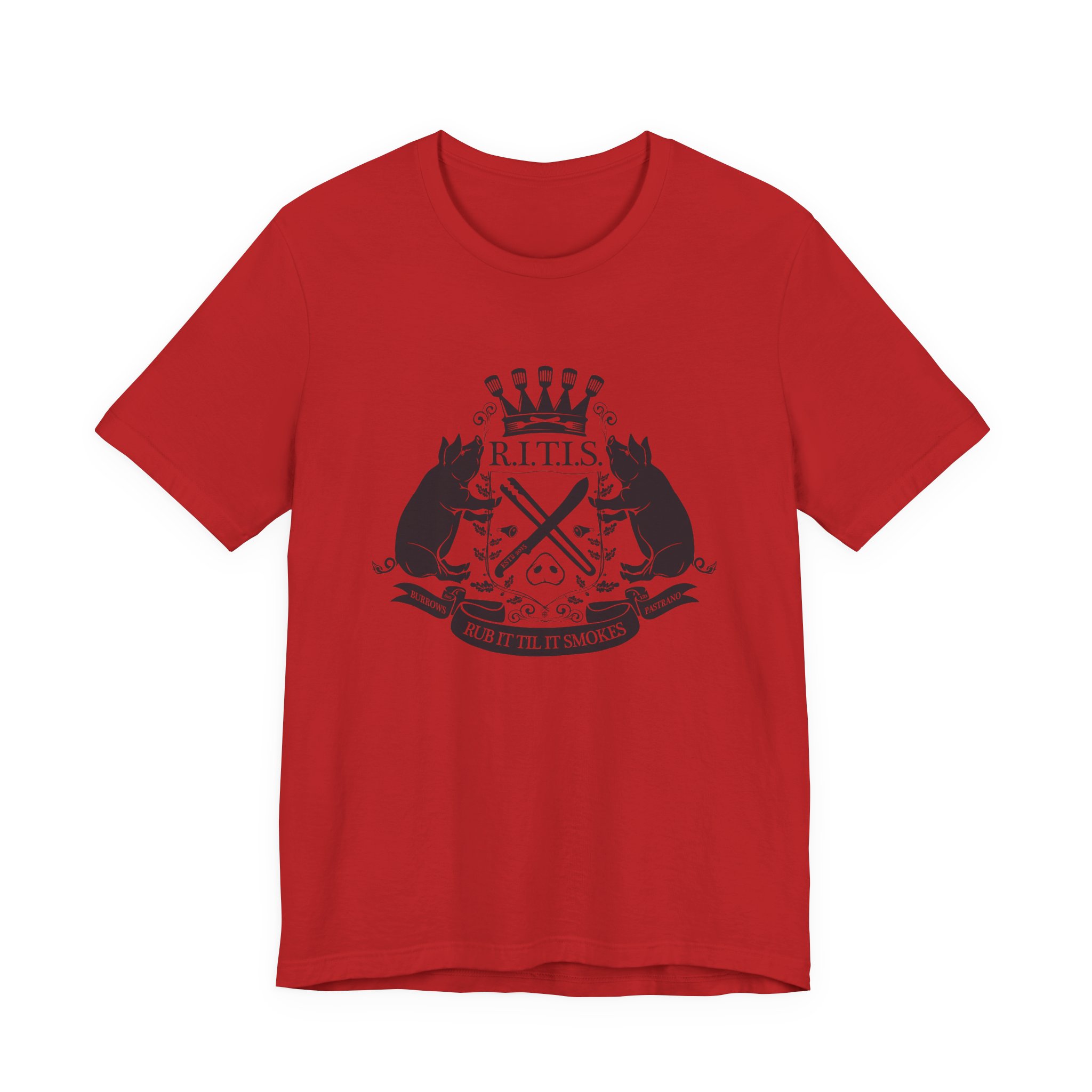 RITISBBQ Black Logo Unisex Jersey Short Sleeve Bella+Canvas 3001 Tee - Image 27