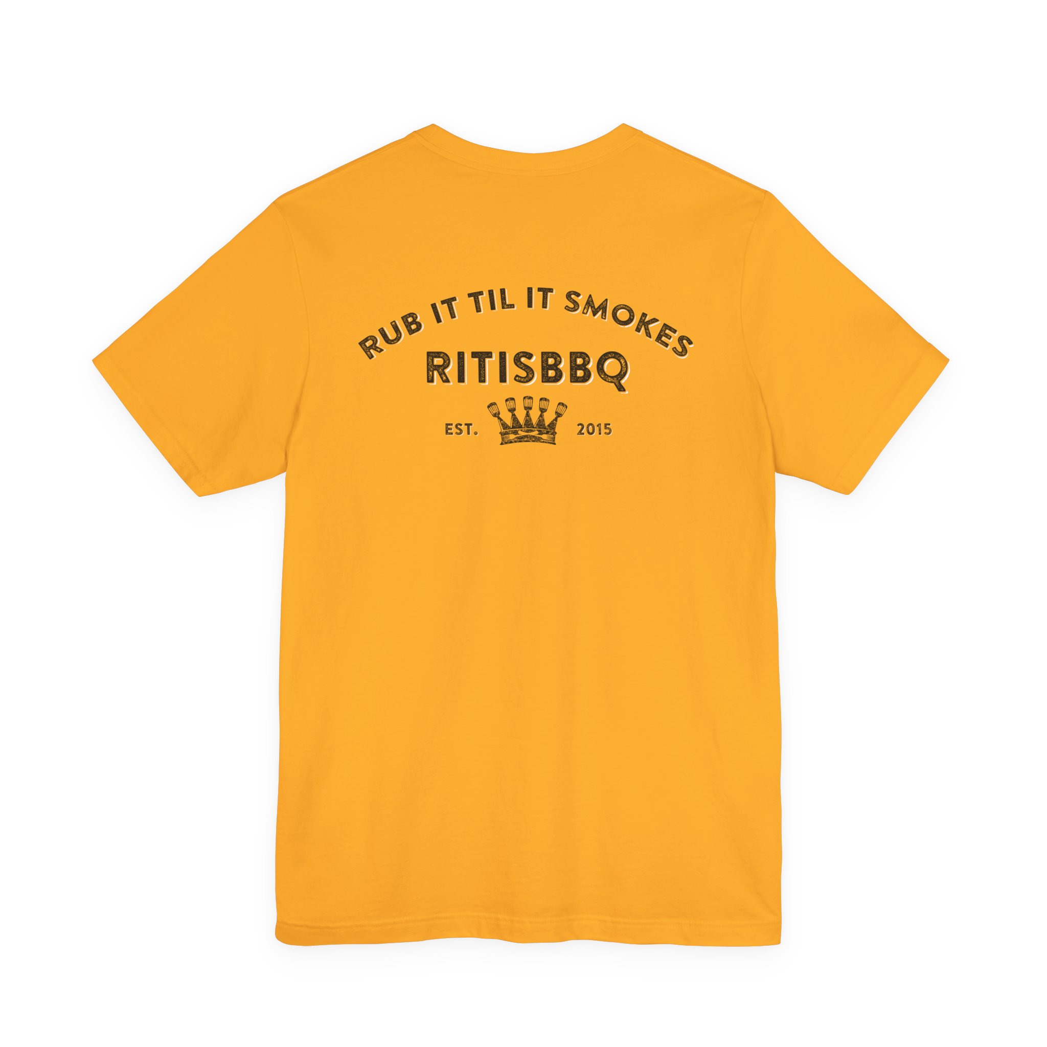 RITISBBQ Black Logo Unisex Jersey Short Sleeve Bella+Canvas 3001 Tee - Image 12