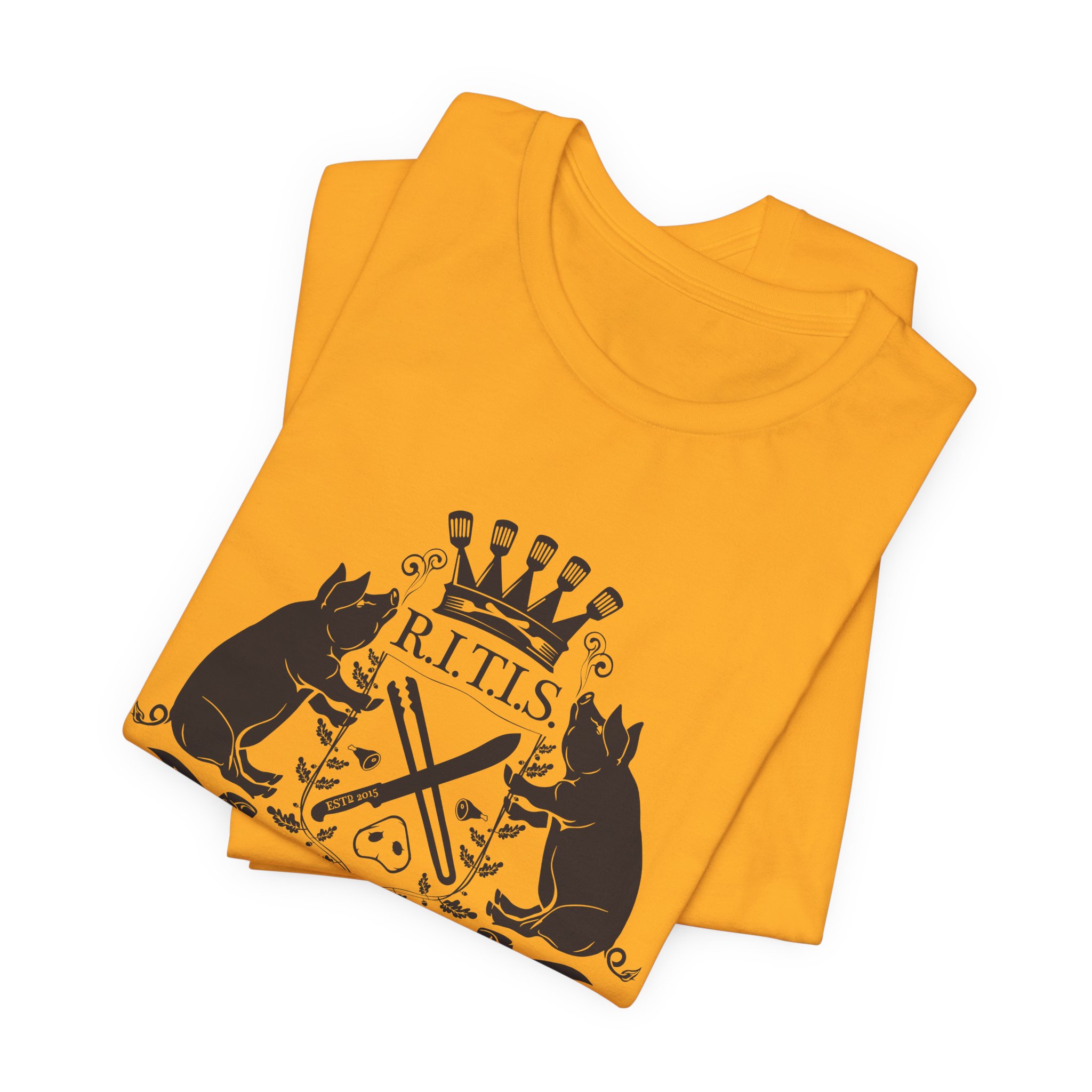 RITISBBQ Black Logo Unisex Jersey Short Sleeve Bella+Canvas 3001 Tee - Image 11