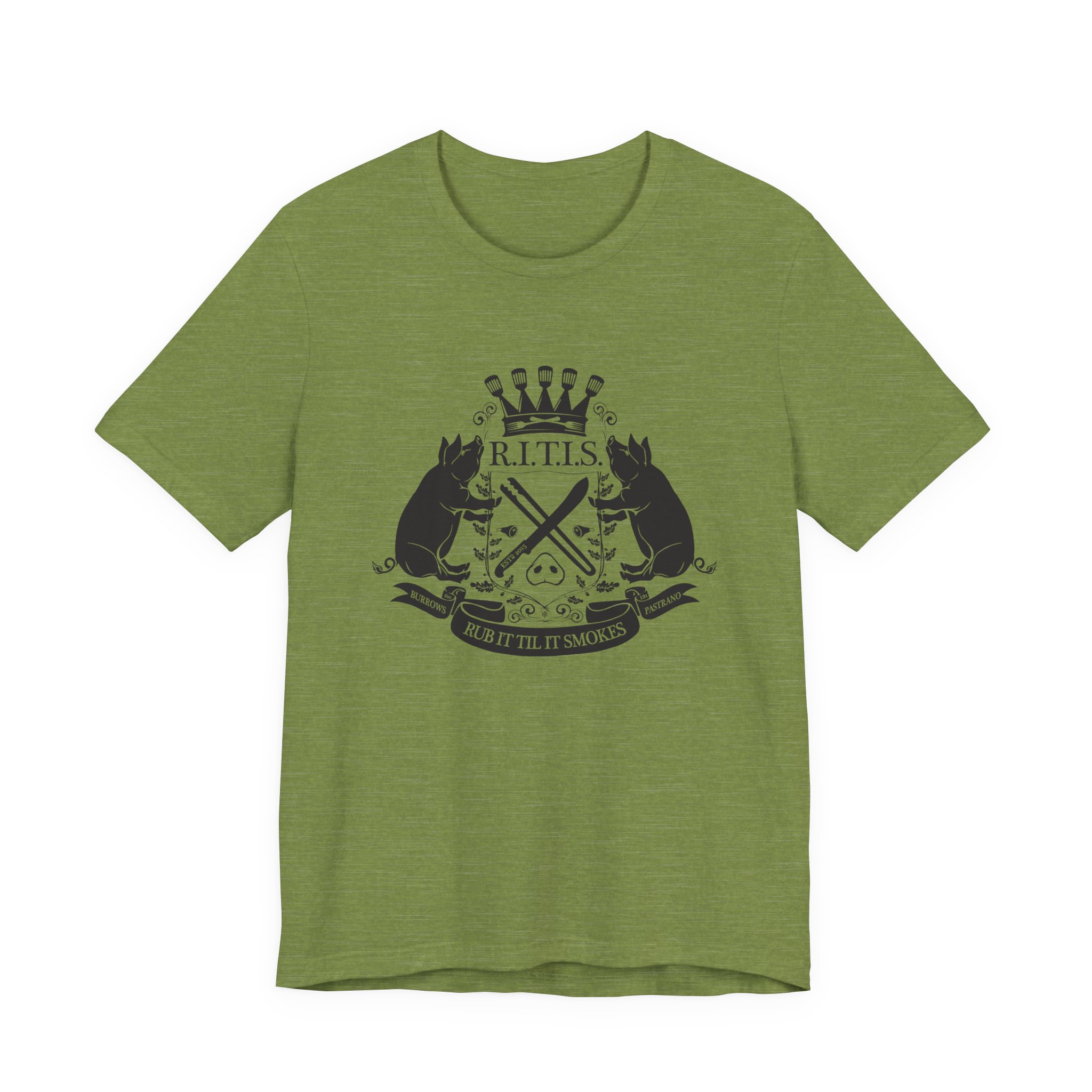 RITISBBQ Black Logo Unisex Jersey Short Sleeve Bella+Canvas 3001 Tee - Image 9