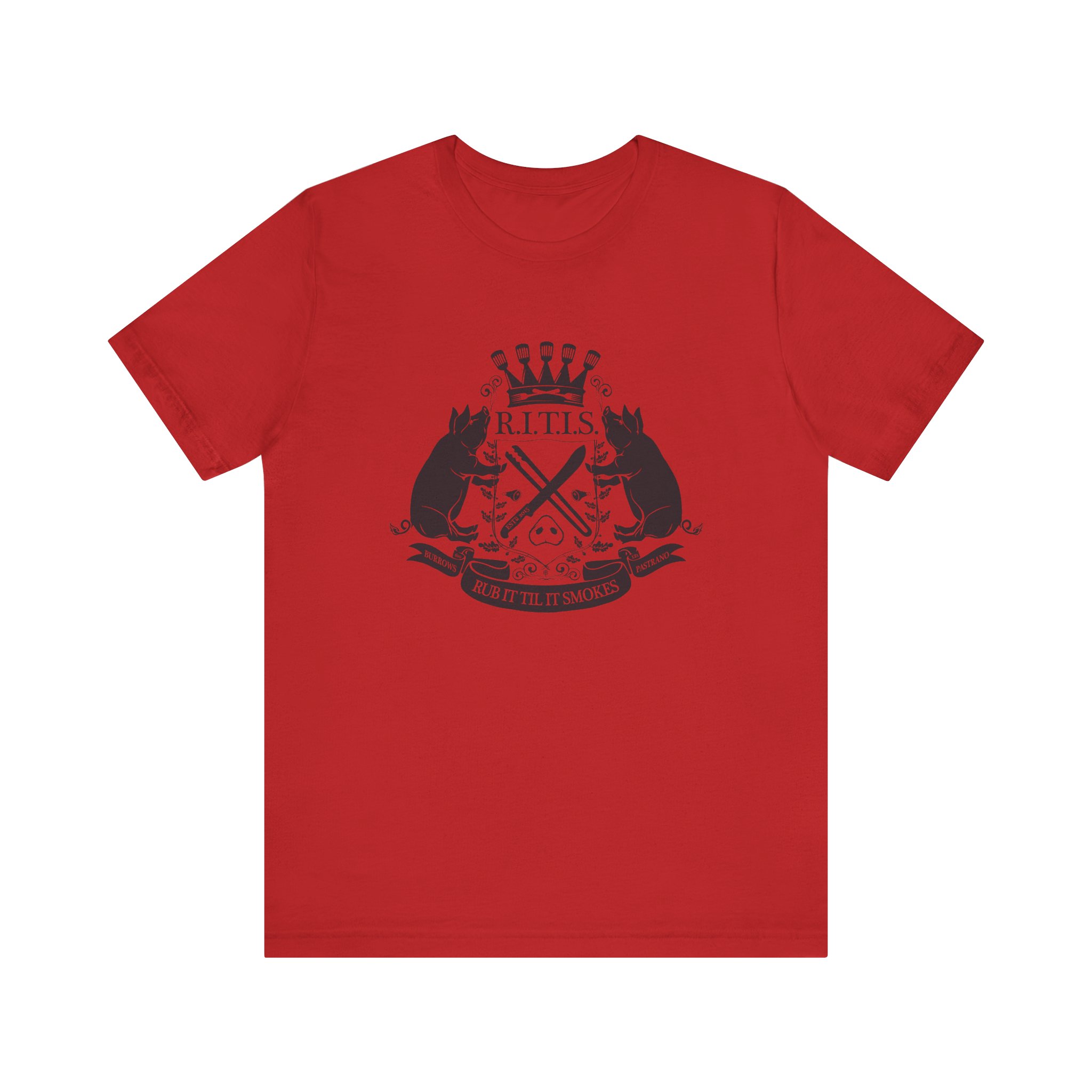 RITISBBQ Black Logo Unisex Jersey Short Sleeve Bella+Canvas 3001 Tee - Image 35