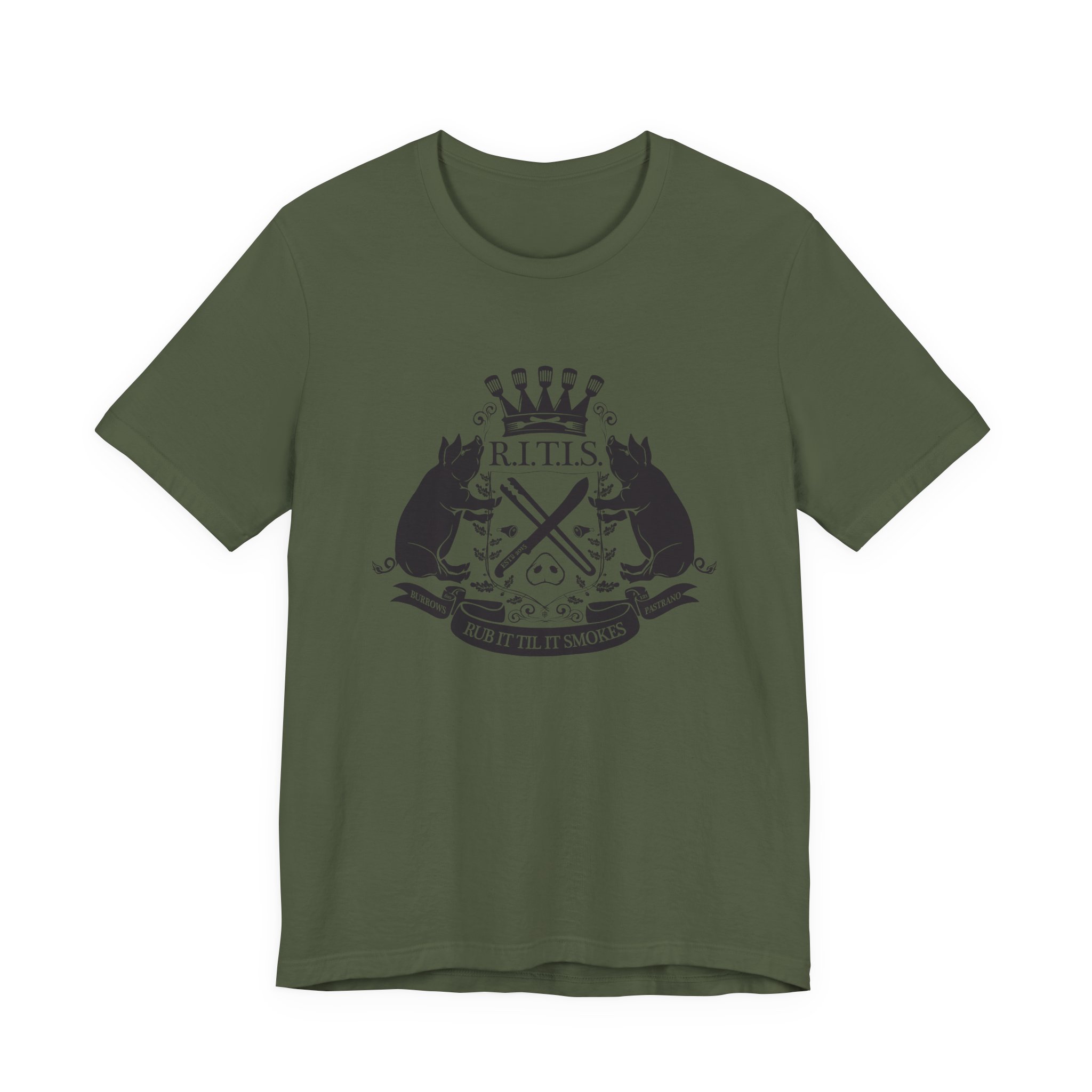 RITISBBQ Black Logo Unisex Jersey Short Sleeve Bella+Canvas 3001 Tee - Image 39