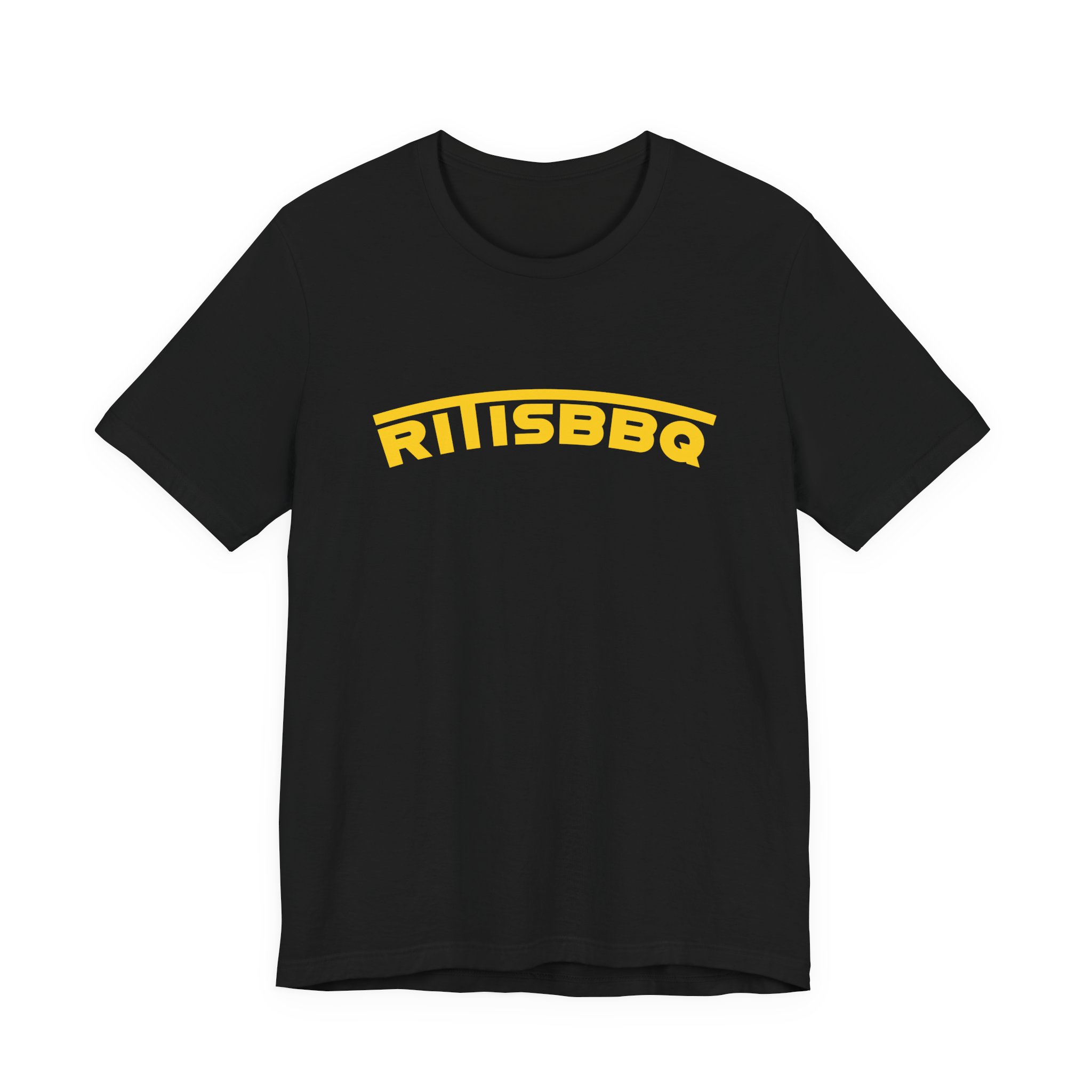 RITISBBQ Yellow Arch Text Unisex Jersey Short Sleeve Bella+Canvas 3001 Tee - Image 29