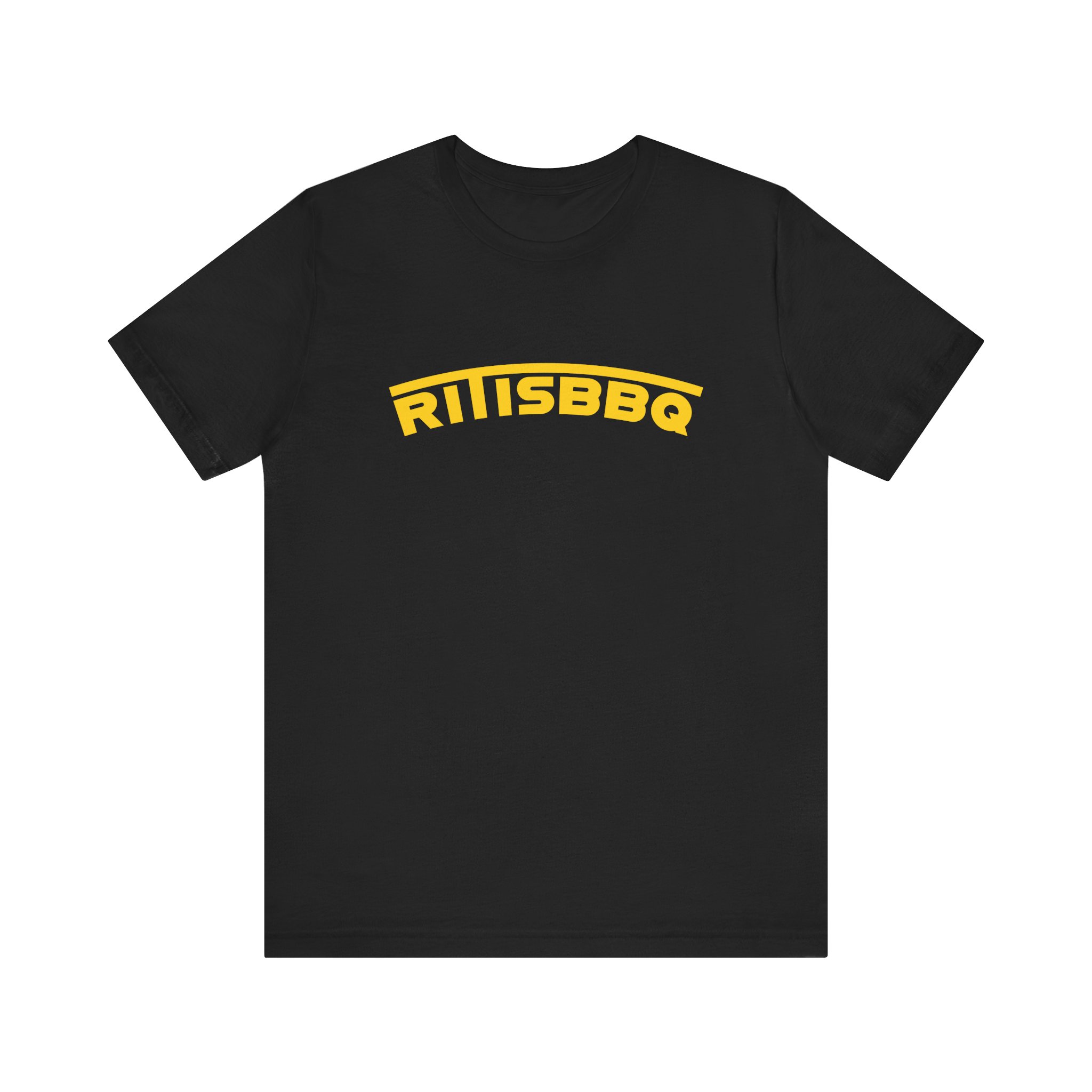 RITISBBQ Yellow Arch Text Unisex Jersey Short Sleeve Bella+Canvas 3001 Tee - Image 21