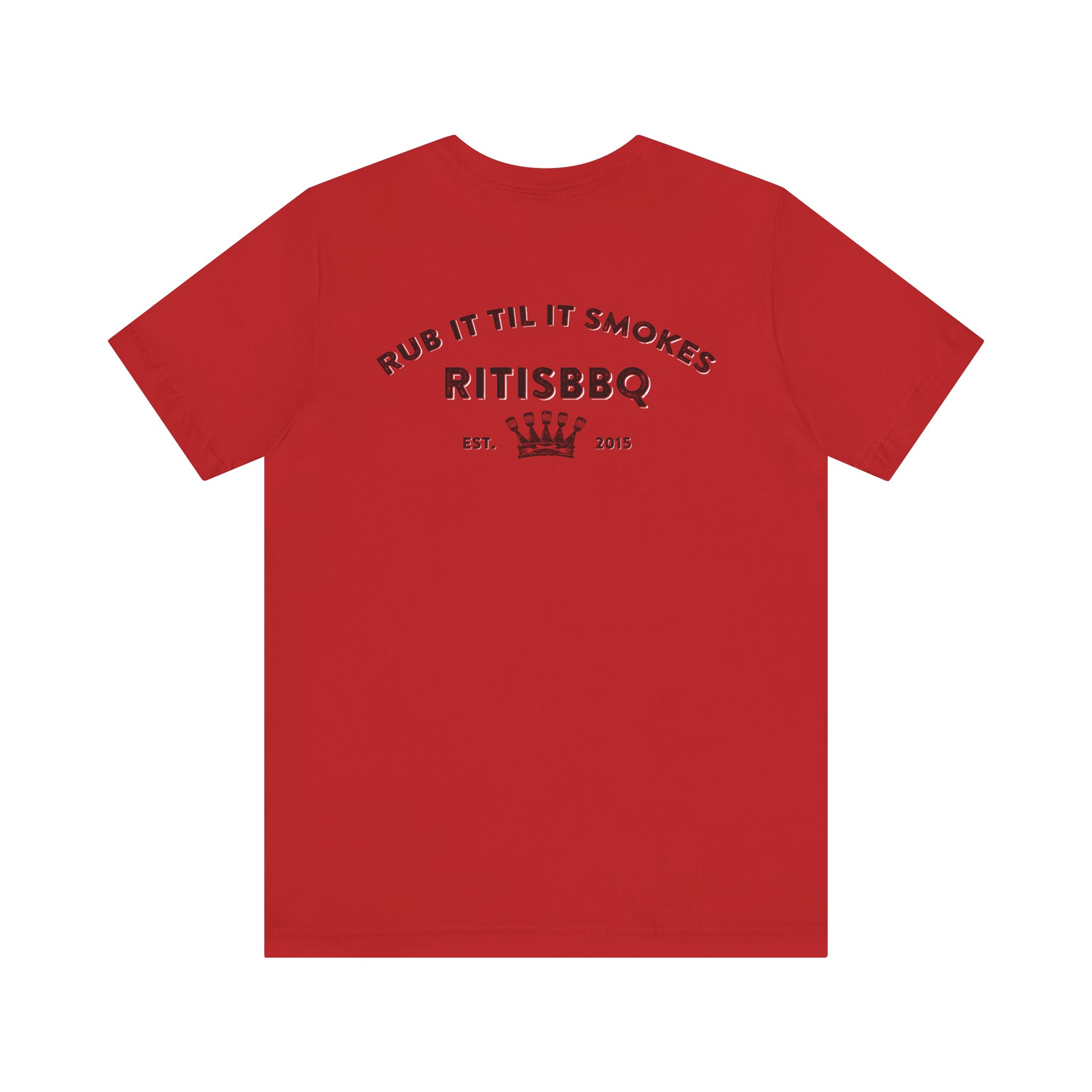 RITISBBQ Black Logo Unisex Jersey Short Sleeve Bella+Canvas 3001 Tee - Image 34