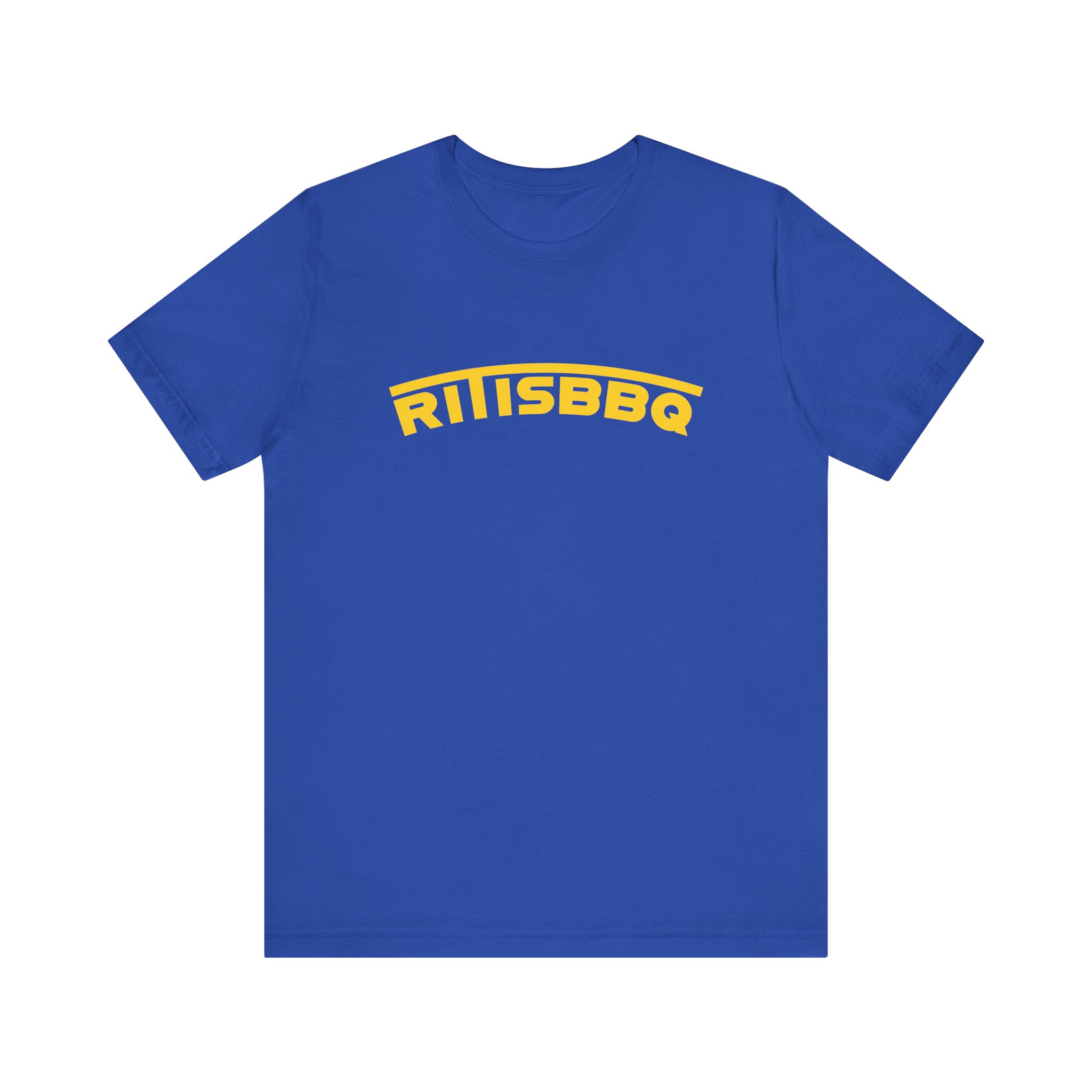RITISBBQ Yellow Arch Text Unisex Jersey Short Sleeve Bella+Canvas 3001 Tee - Image 51