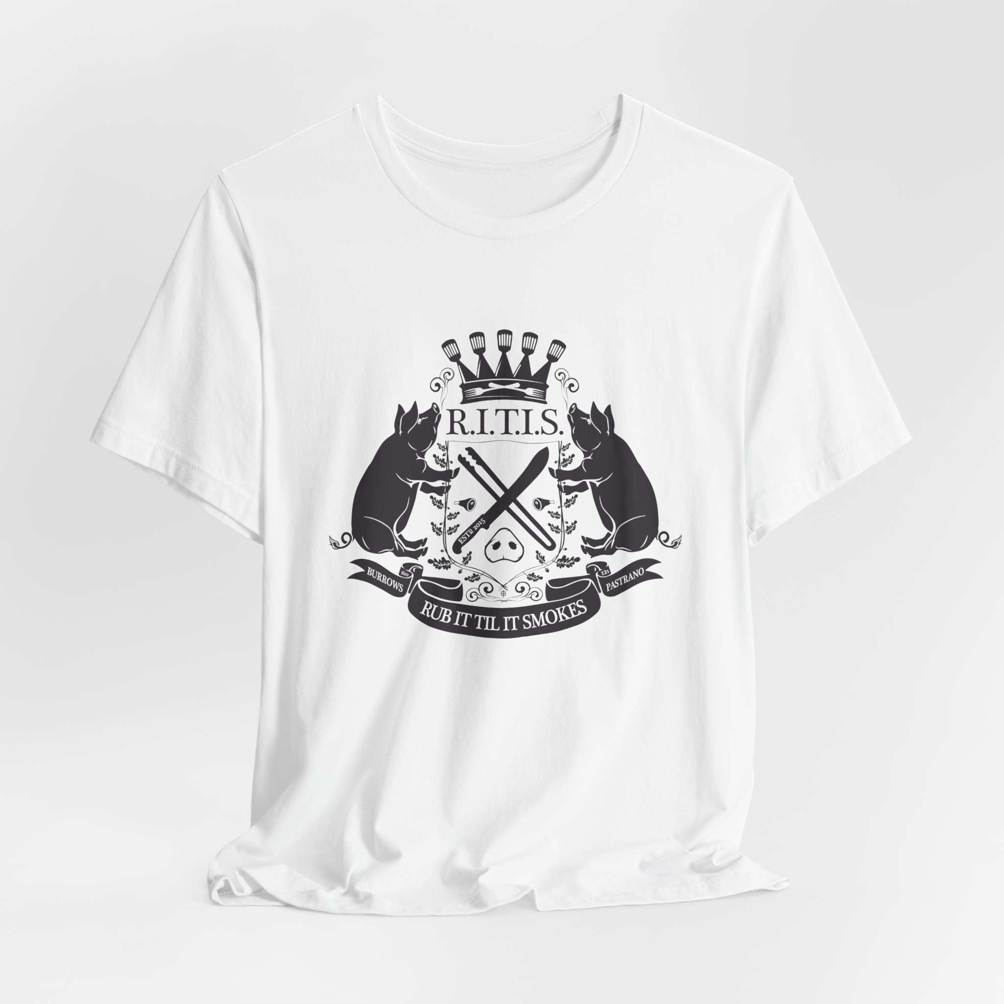 RITISBBQ Black Logo Unisex Jersey Short Sleeve Bella+Canvas 3001 Tee - Image 14