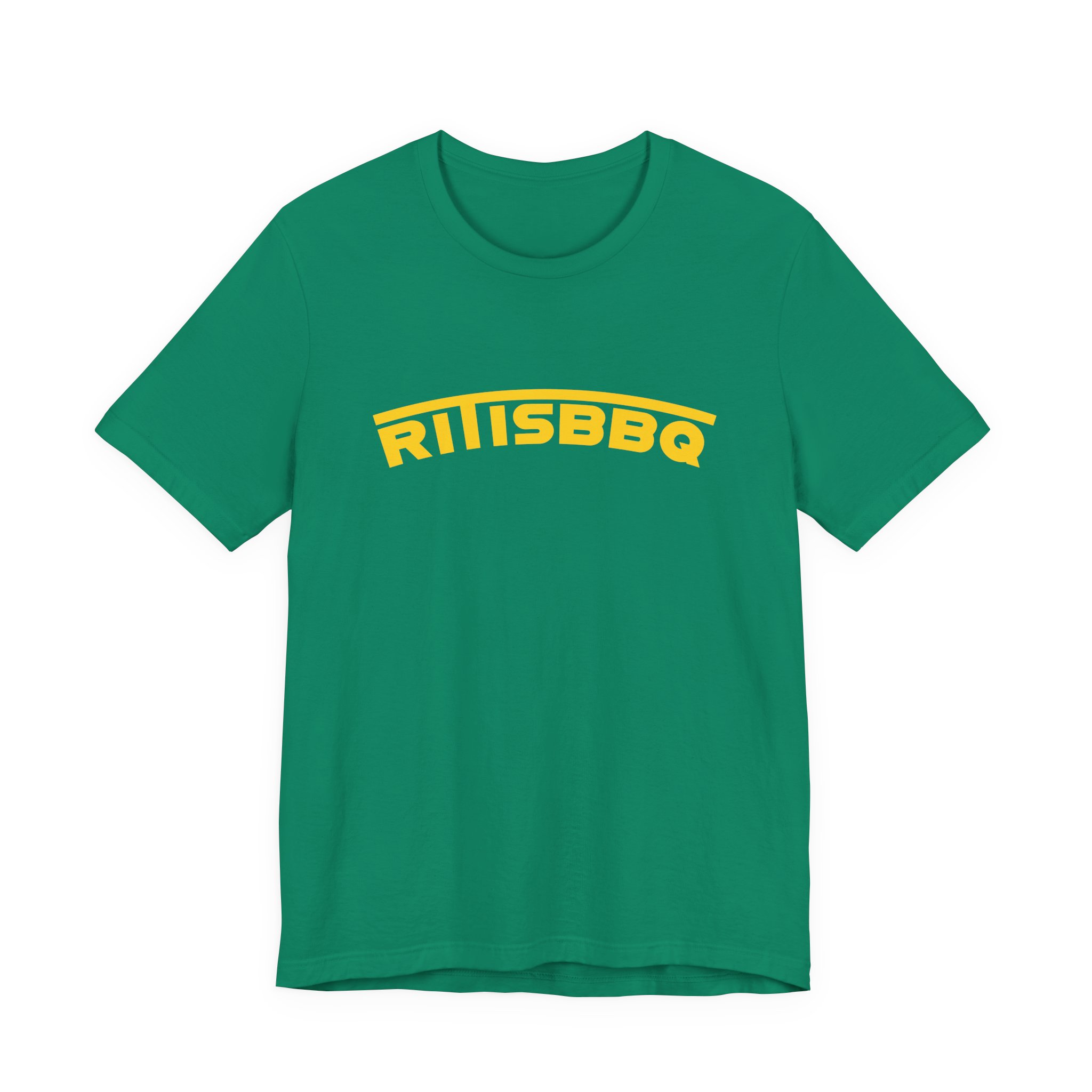 RITISBBQ Yellow Arch Text Unisex Jersey Short Sleeve Bella+Canvas 3001 Tee - Image 60
