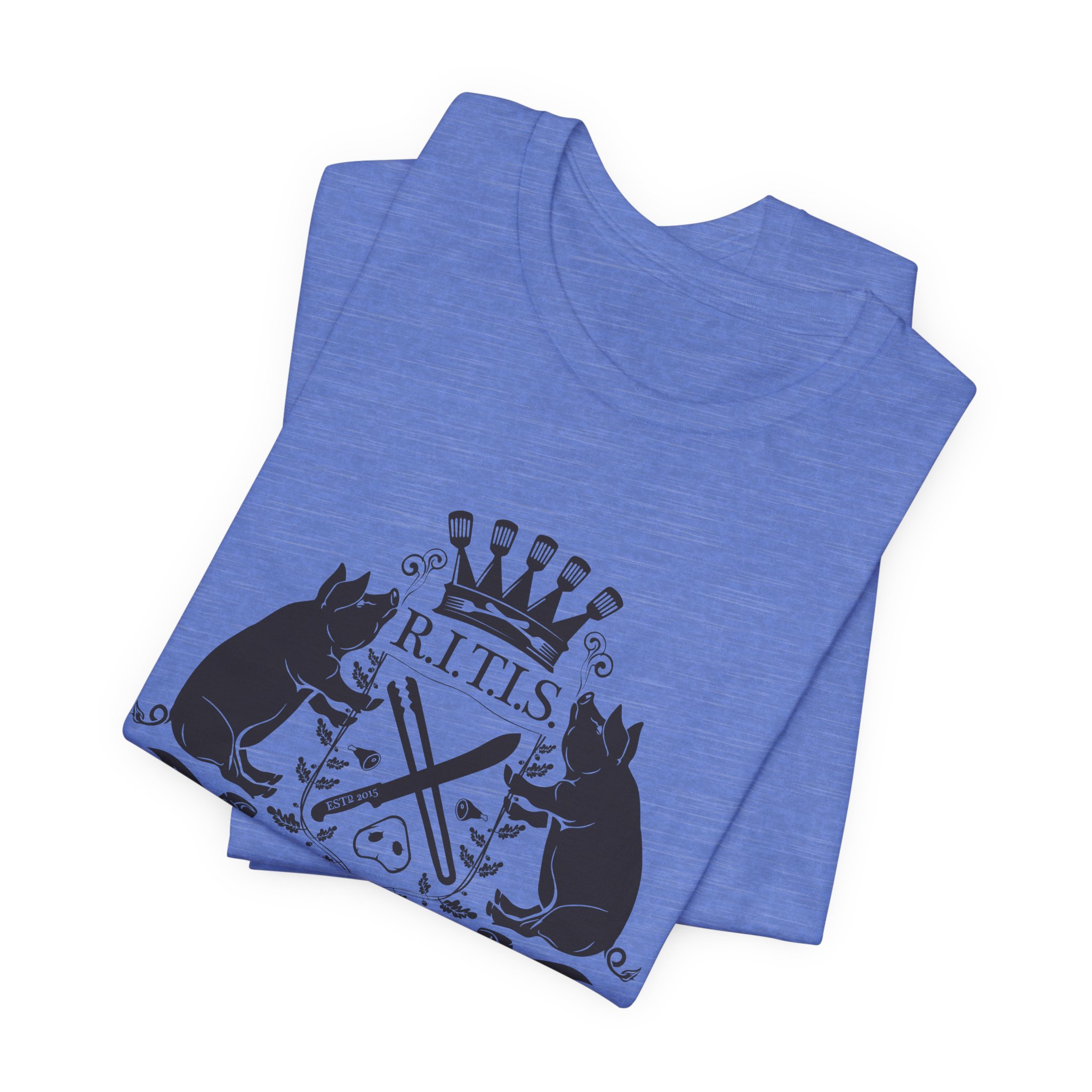 RITISBBQ Black Logo Unisex Jersey Short Sleeve Bella+Canvas 3001 Tee - Image 3