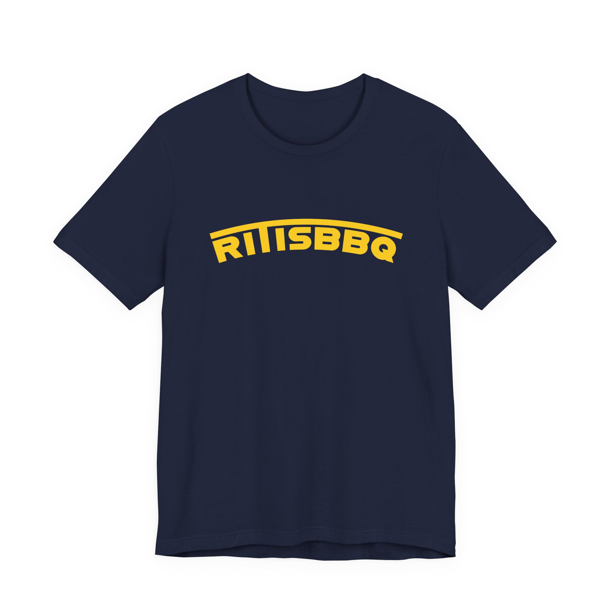 RITISBBQ Yellow Arch Text Unisex Jersey Short Sleeve Bella+Canvas 3001 Tee - Image 64