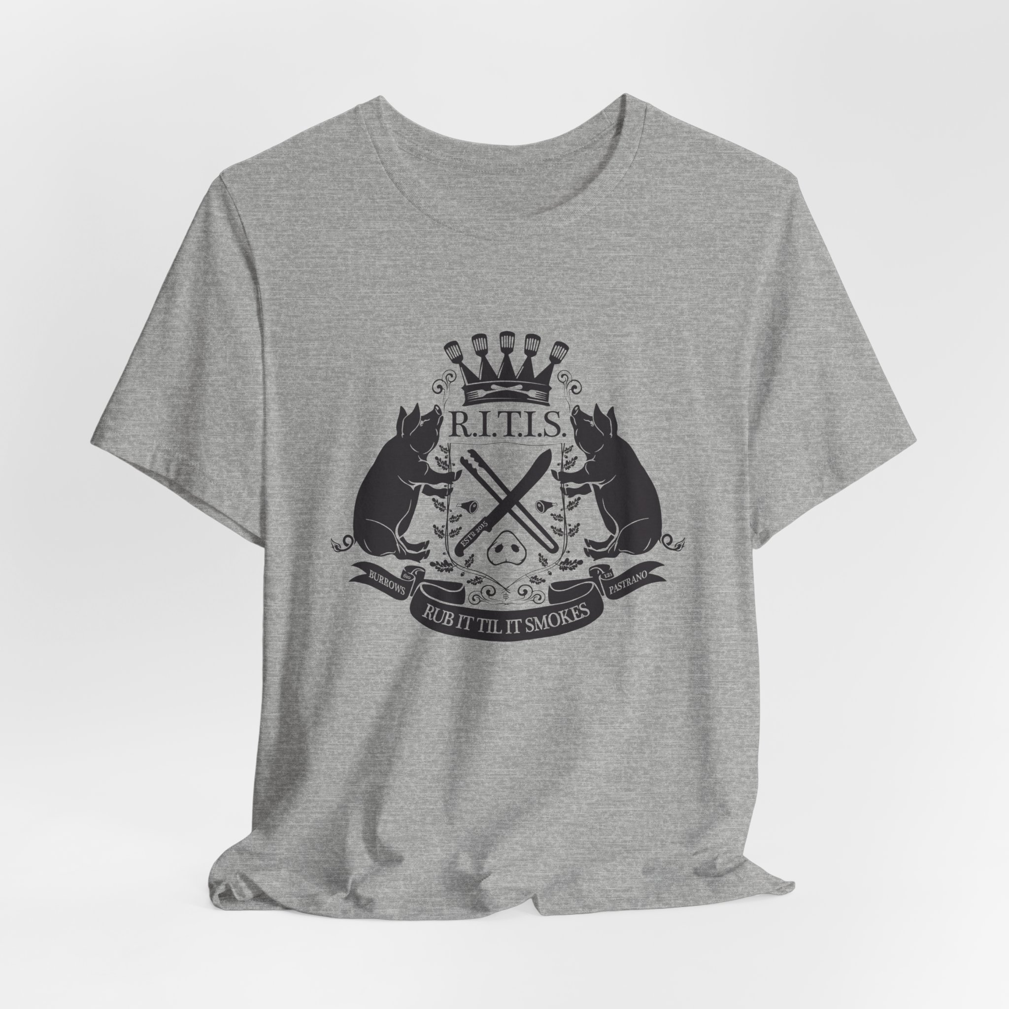 RITISBBQ Black Logo Unisex Jersey Short Sleeve Bella+Canvas 3001 Tee