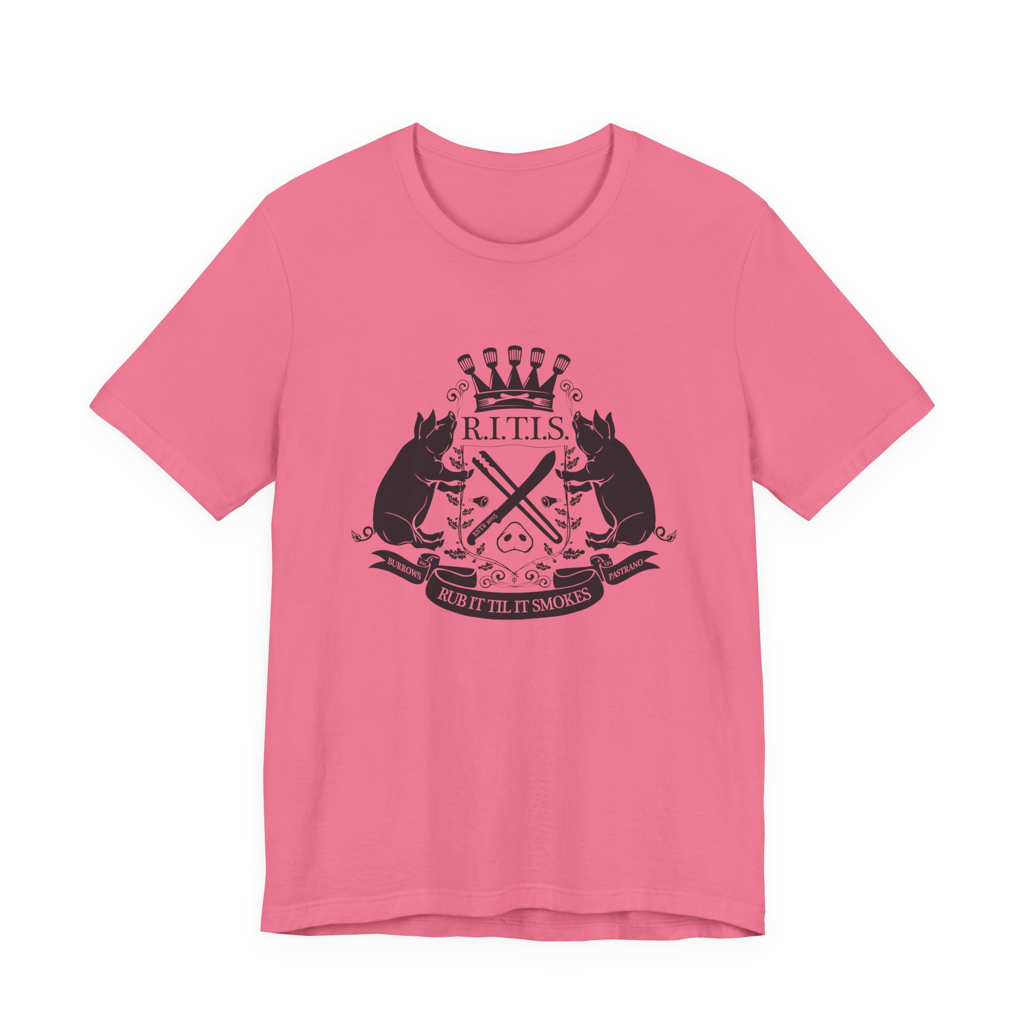 RITISBBQ Black Logo Unisex Jersey Short Sleeve Bella+Canvas 3001 Tee - Image 21