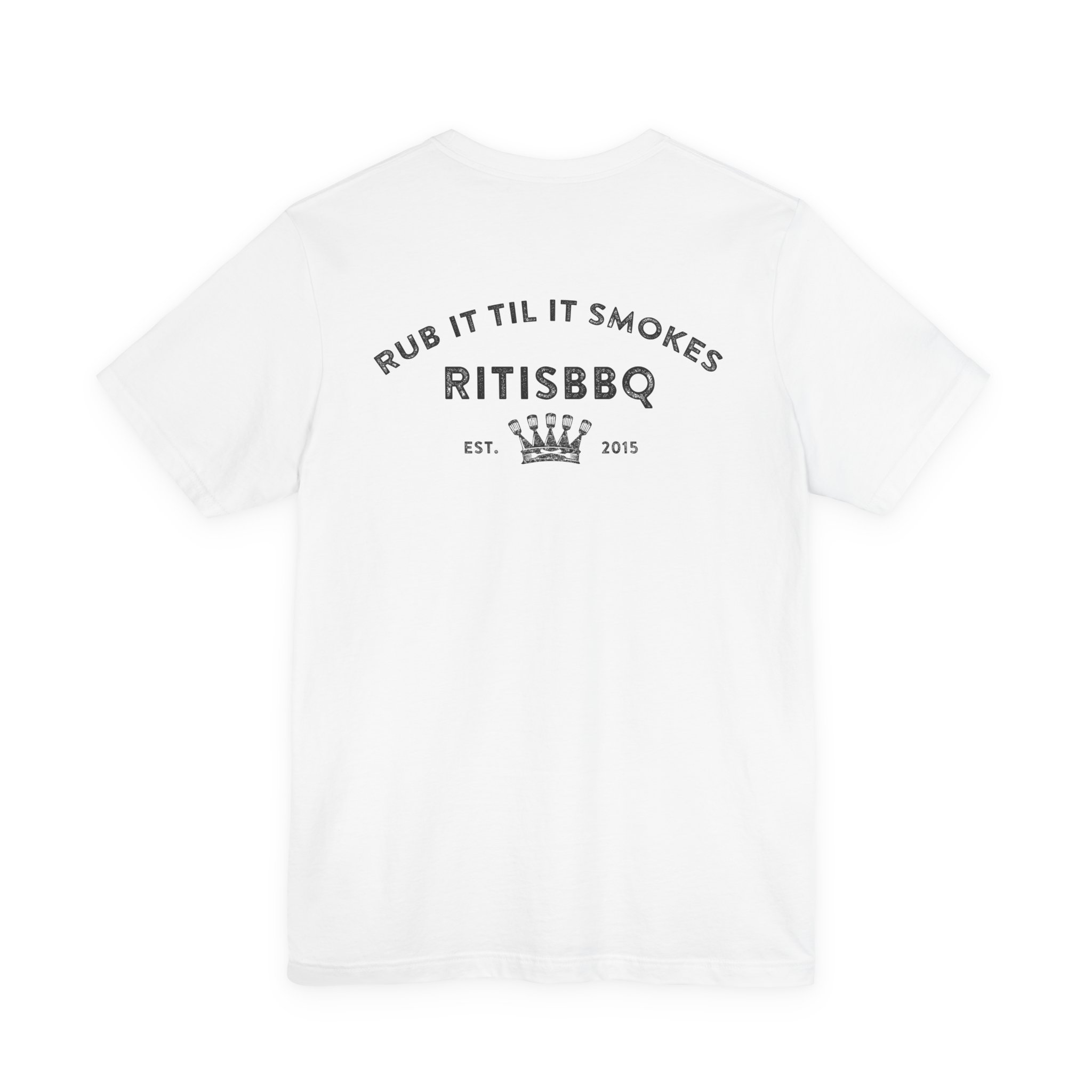 RITISBBQ Black Logo Unisex Jersey Short Sleeve Bella+Canvas 3001 Tee - Image 16