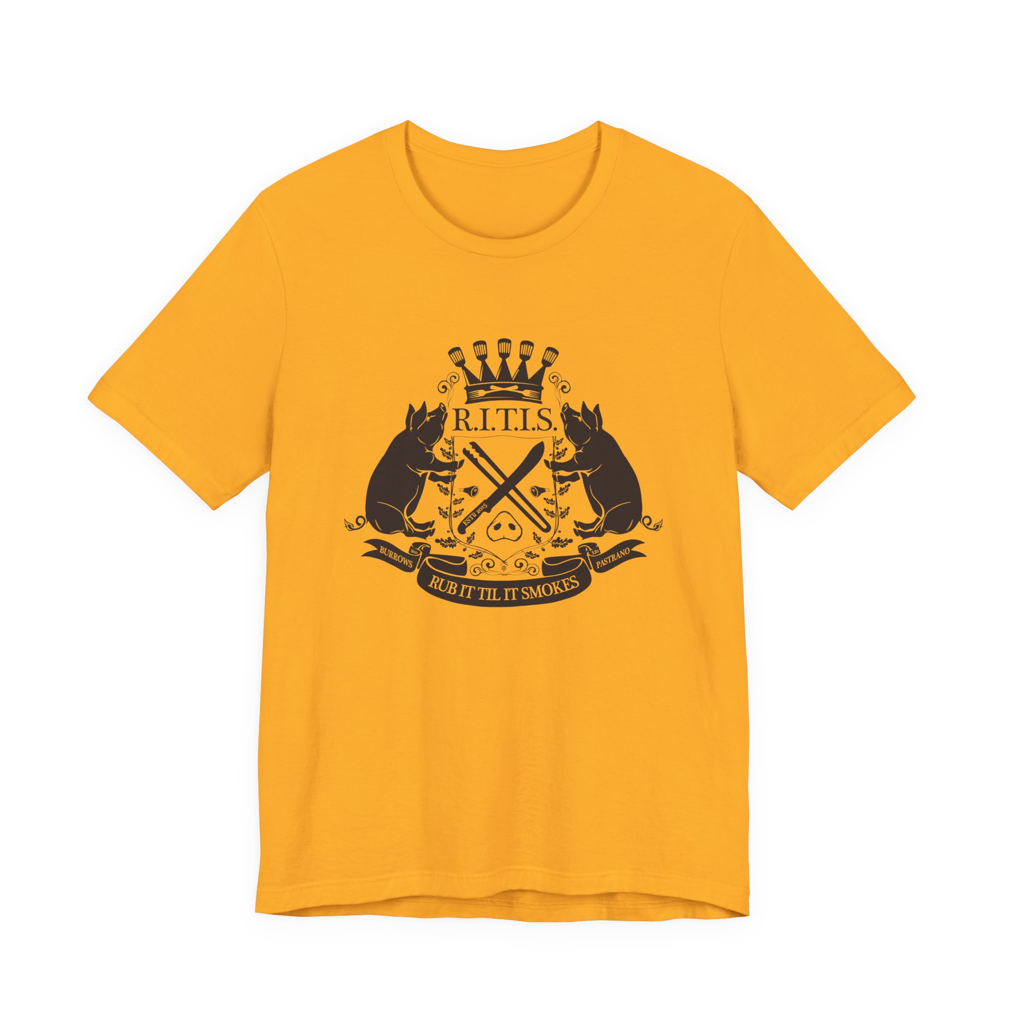 RITISBBQ Black Logo Unisex Jersey Short Sleeve Bella+Canvas 3001 Tee - Image 13