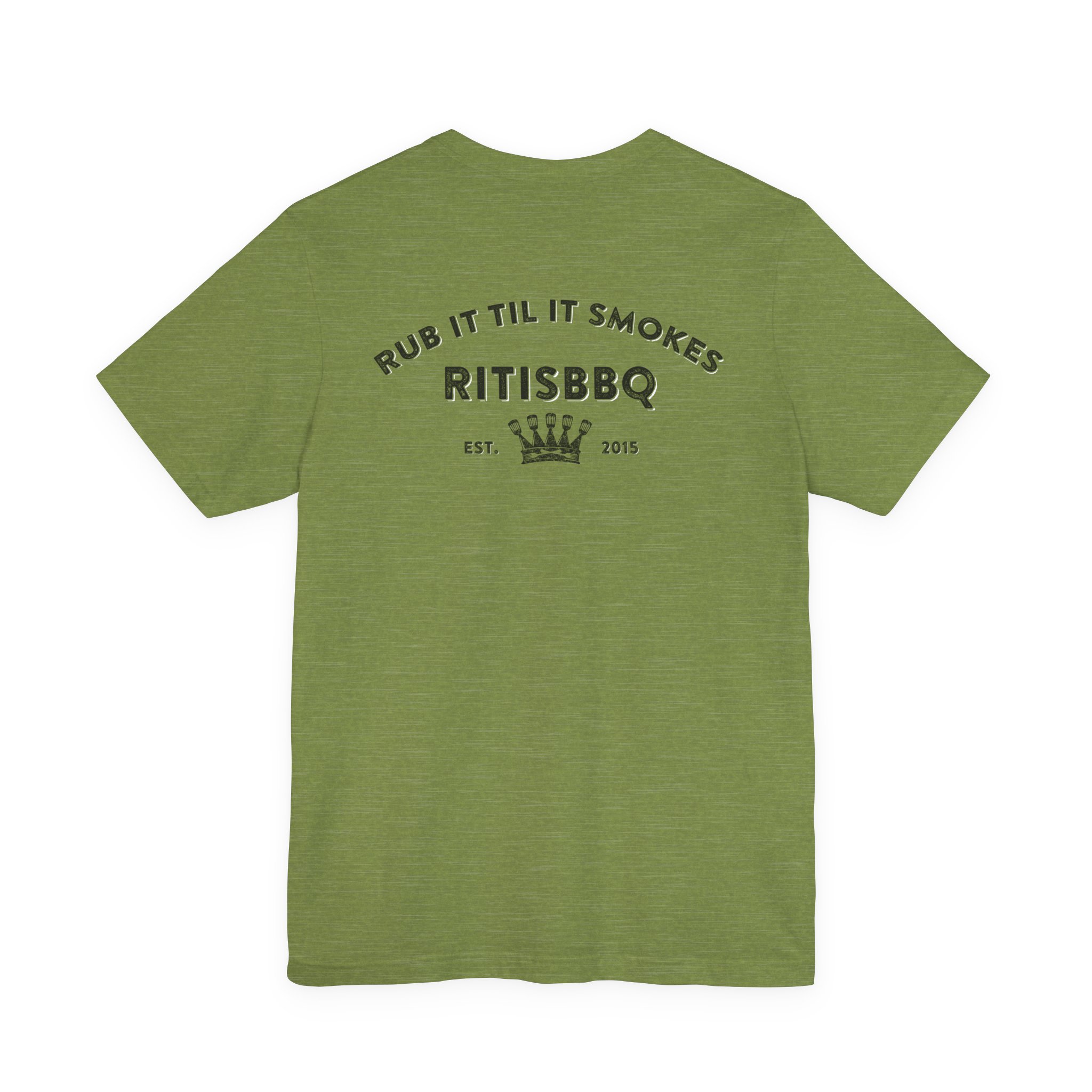 RITISBBQ Black Logo Unisex Jersey Short Sleeve Bella+Canvas 3001 Tee - Image 8