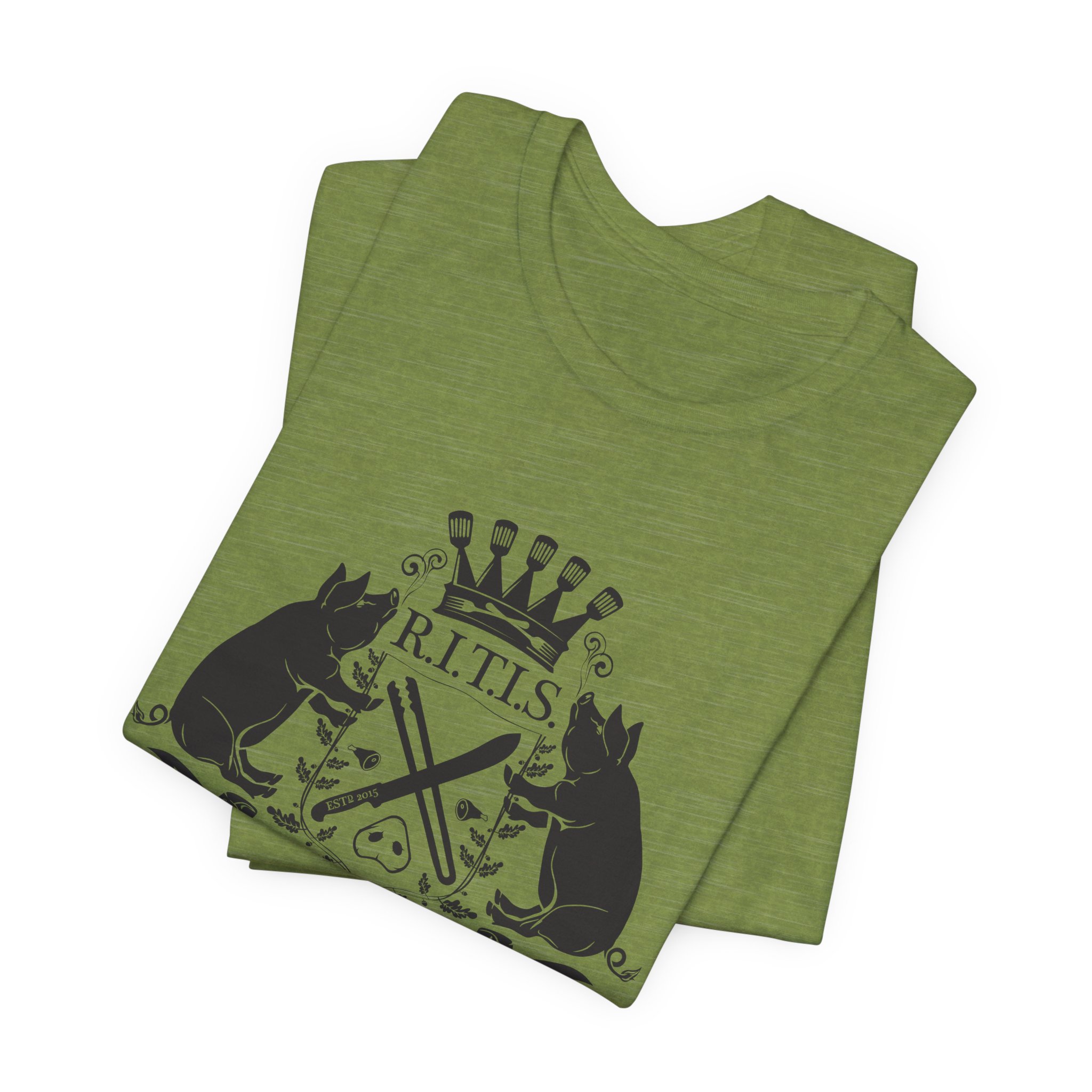 RITISBBQ Black Logo Unisex Jersey Short Sleeve Bella+Canvas 3001 Tee - Image 7