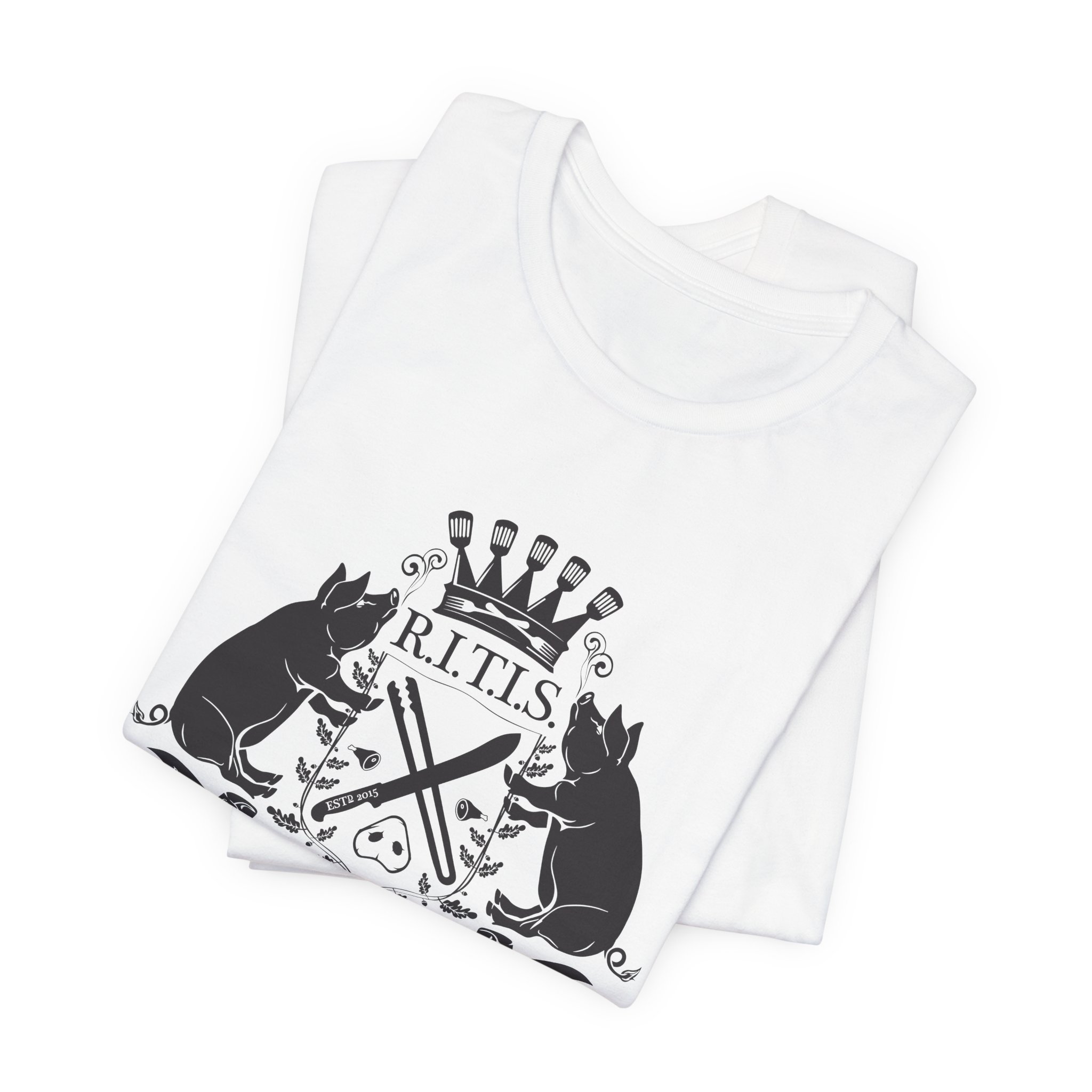 RITISBBQ Black Logo Unisex Jersey Short Sleeve Bella+Canvas 3001 Tee - Image 15